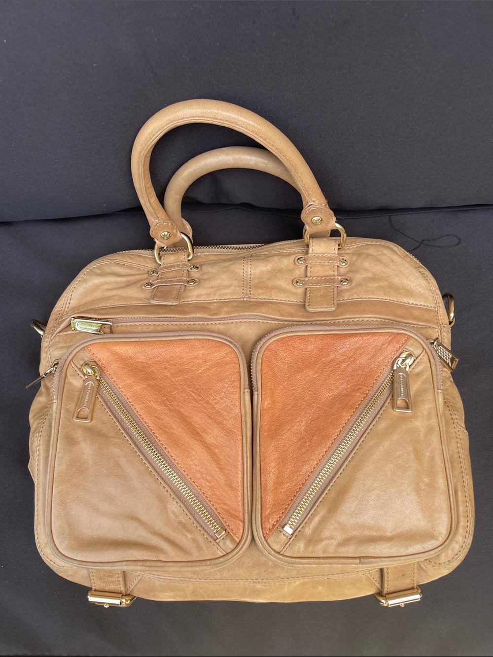 Rebecca Minkoff Classic Tan Leather Weekender Bag - Men - Picture 2 of 4